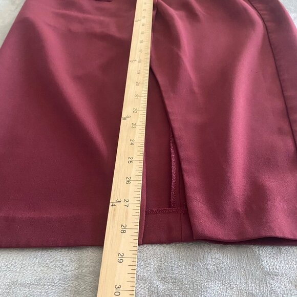 Forever 21‎ Burgundy Wrap Pencil Skirt|Size Medium - Picture 9 of 12